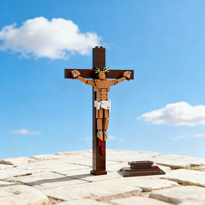 cross jesus building kit | easter | lego compatible moc - 1