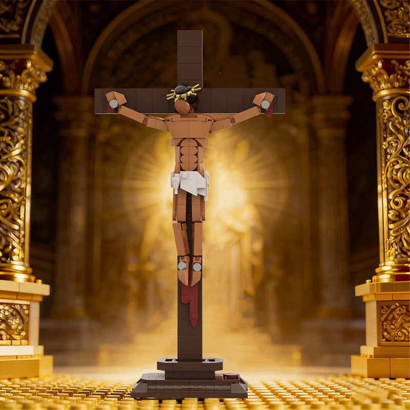 Cross Jesus MOC Building Kit | Easter Symbol Display Model - 3