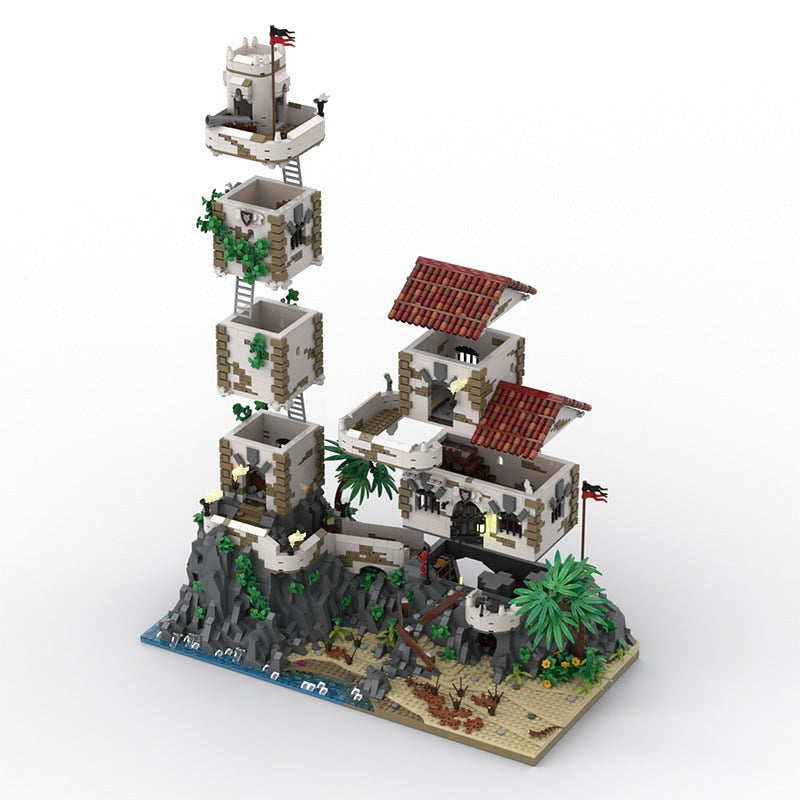 Cursed Beach Pirate Island MOC Building Kit | Dark Coastal Diorama - 3