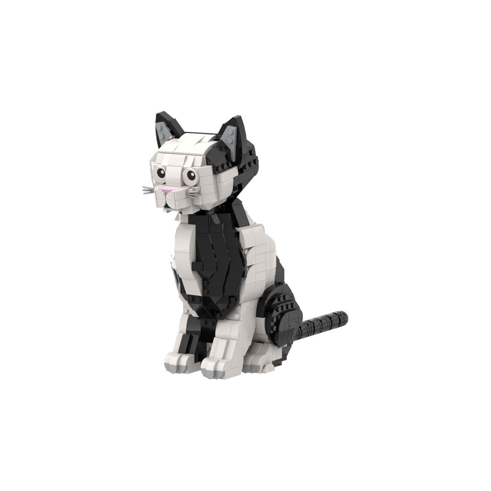 cute cat pet building set | lego compatible - 5