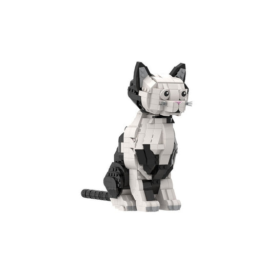 Cute Cat Pet MOC Building Kit | Animal Model Display Sculpture - 1
