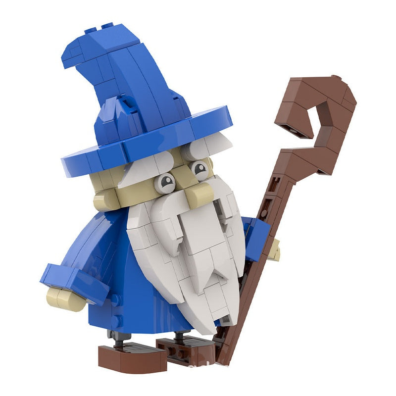 Cute Wizard Cube Character MOC Building Kit | Fantasy Figure Model - 1