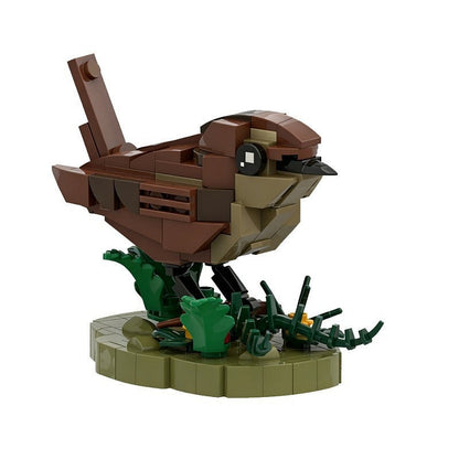 Cute Wren MOC Bird Building Kit | Garden Wildlife Display Model - 3
