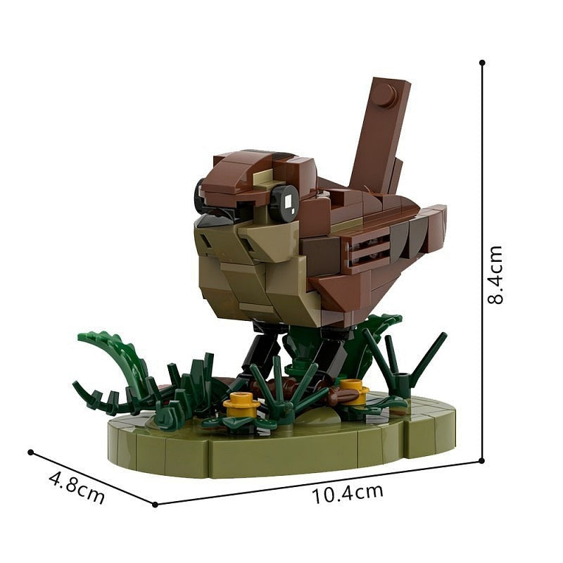 Cute Wren MOC Bird Building Kit | Garden Wildlife Display Model - 4