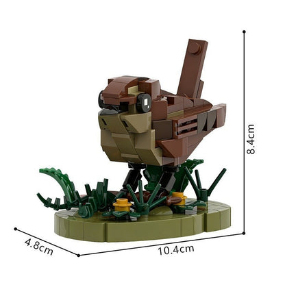Cute Wren MOC Bird Building Kit | Garden Wildlife Display Model - 4