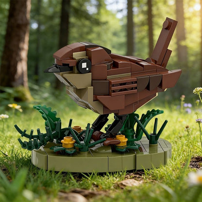 Cute Wren MOC Bird Building Kit | Garden Wildlife Display Model - 5