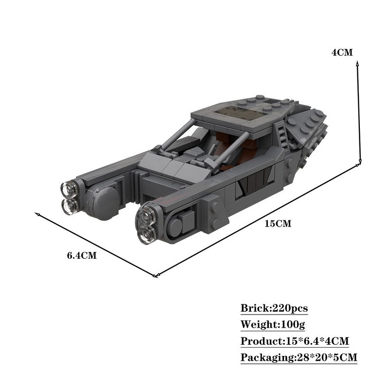 Cyberpunk Flying Car Spinner Building Kit | LEGO-Compatible MOC - 4