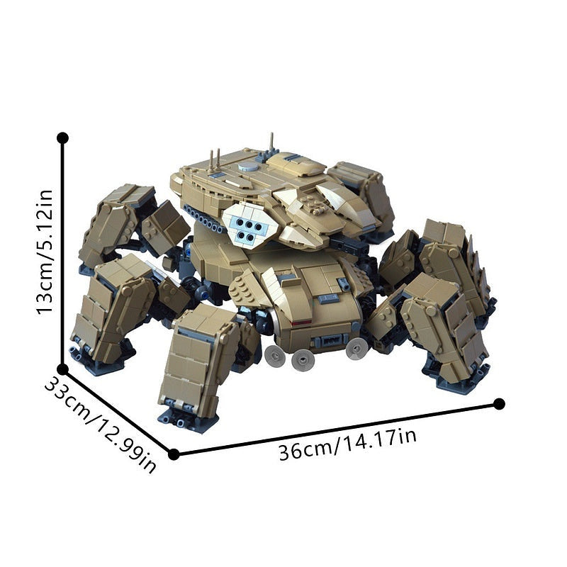 Cyberpunk Spider Tank Combat Mech MOC Building Kit - 3