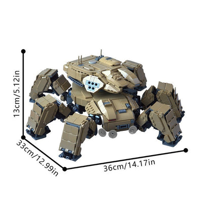 Cyberpunk Spider Tank Combat Mech MOC Building Kit - 3