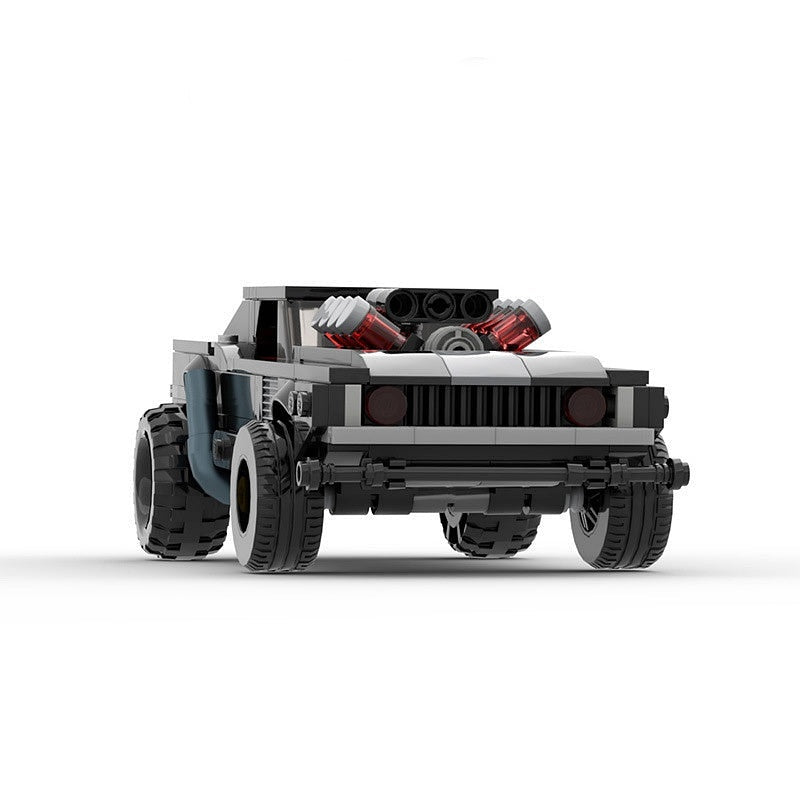 Cyberpunk V8 Muscle Car MOC Building Kit | Futuristic Vehicle Model - 2