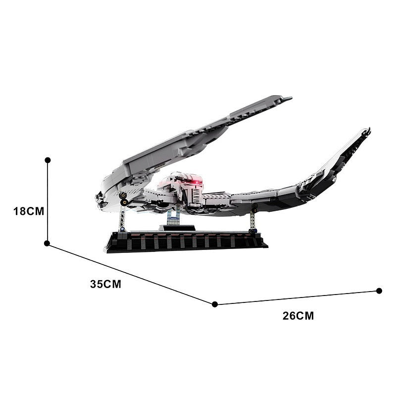 Cylon Fighter MOC Sci-Fi Starfighter Spacecraft Building Kit - 3