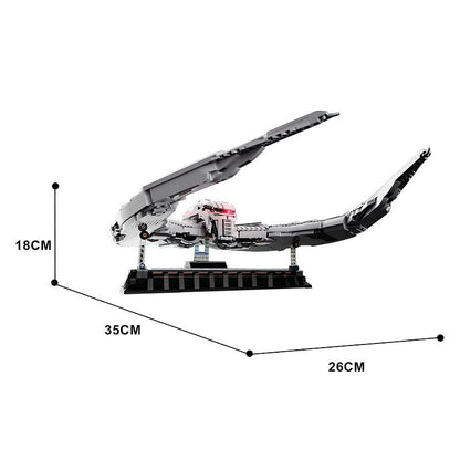 Cylon Fighter MOC Sci-Fi Starfighter Spacecraft Building Kit - 3