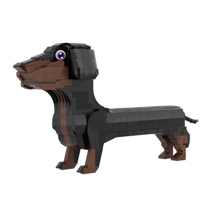 Dachshund Dog MOC Building Kit | Realistic Animal Display Model - 1