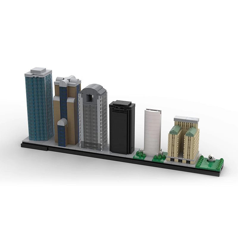 Dallas Texas Modular Skyline MOC Building Kit | City Architecture Model - 1
