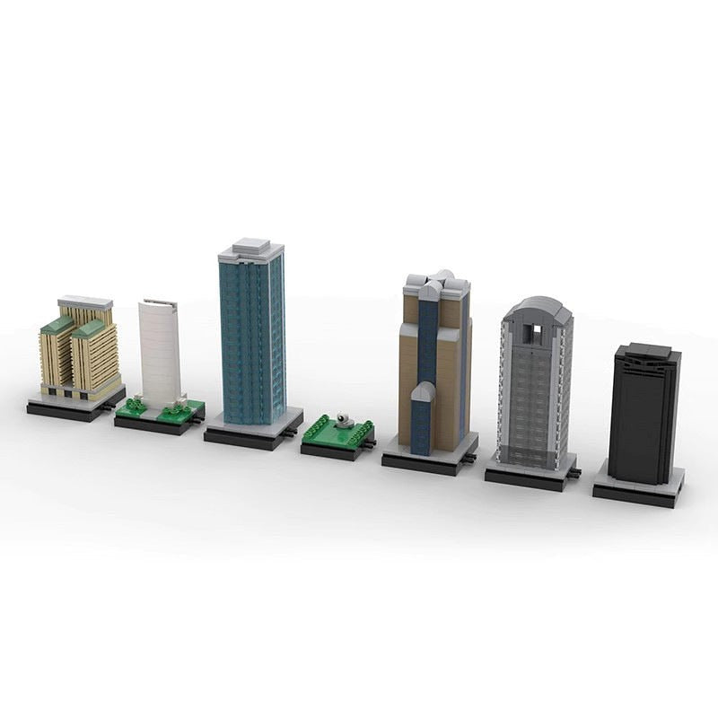 Dallas Texas Modular Skyline MOC Building Kit | City Architecture Model - 2