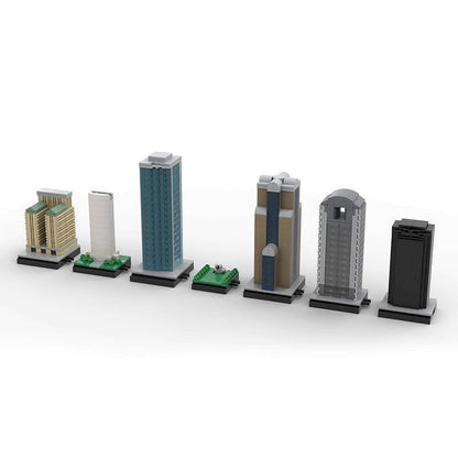 Dallas Texas Modular Skyline MOC Building Kit | City Architecture Model - 2