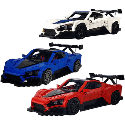 Danish Active Aero Hypercar Building Kit | 1:8 Scale | LEGO-Compatible MOC - 1