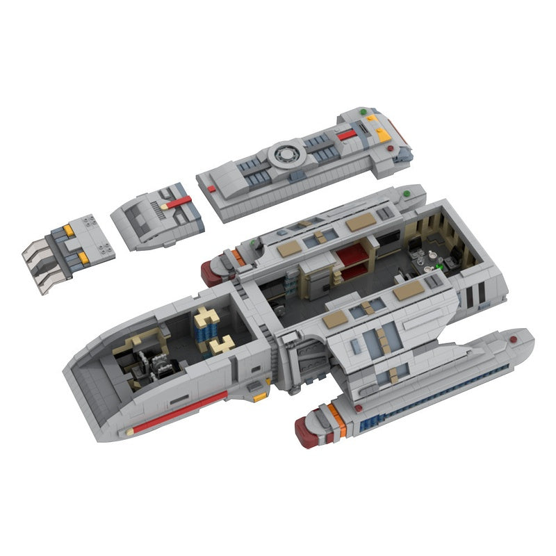 Danube Class Deep Space Runabout Exploration Transport Building Kit | LEGO-Compatible MOC - 3