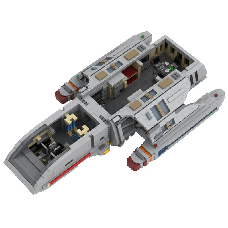 Danube Class Deep Space Runabout Exploration Transport Building Kit | LEGO-Compatible MOC - 4