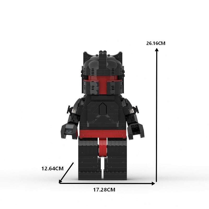Dark Armored Commander MOC Character Figure Building Kit | Display Model - 4