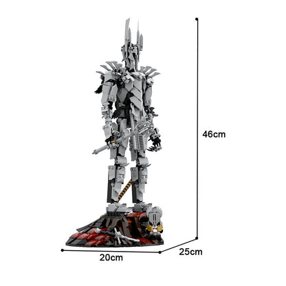 Dark Armored Overlord MOC Building Kit | Fantasy Character Figure - 5