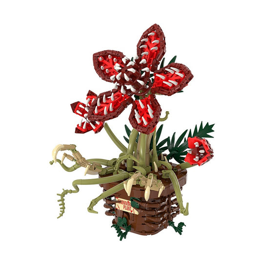 Dark Bloom Monster Potted Plant MOC Building Kit | Horror Floral Display - 1