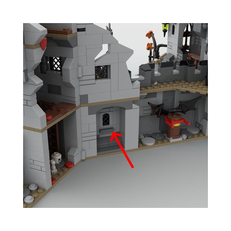 Dark Fantasy Knight Castle MOC Haunted Fortress Building Kit - 6