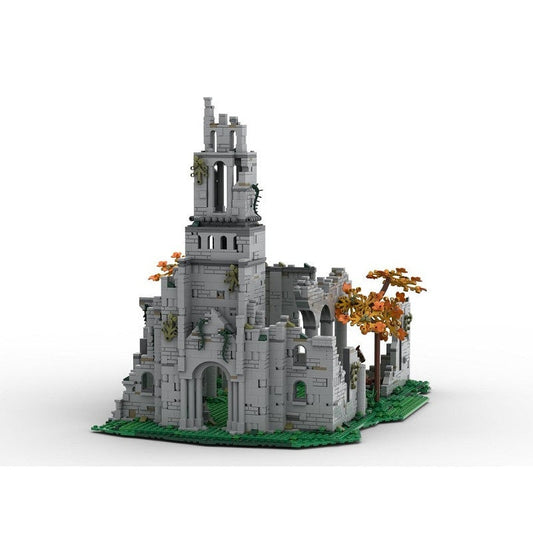 Dark Fantasy Ruined Church MOC Building Kit | Gothic Diorama - 1