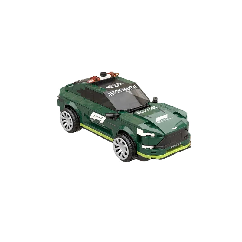 Dark Green 8-Wide Track Medical SUV MOC Building Kit - 1