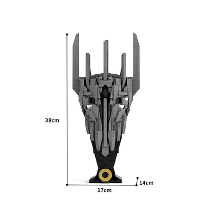 Dark Lord Fantasy Helmet Building Kit | LEGO-Compatible MOC - 4