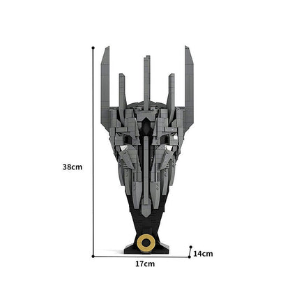Dark Lord Fantasy Helmet MOC Character Display Building Kit - 3