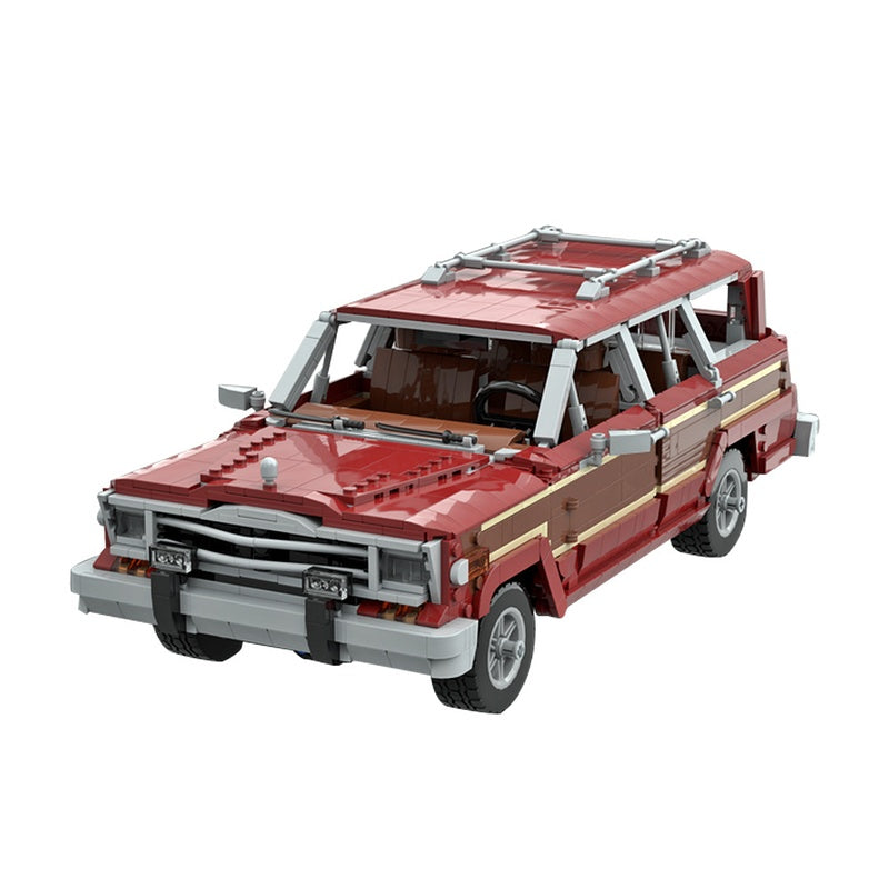 Dark Red 4x4 Wagon Building Kit | LEGO-Compatible MOC - 2