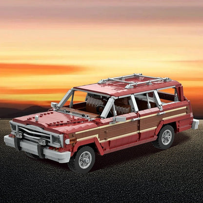 Dark Red 4x4 Wagon MOC Off-Road Vehicle Building Kit | Adventure Car - 5