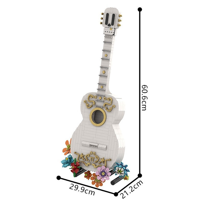Day Of The Dead Festival Guitar MOC Building Kit | Decorative Music Model - 3