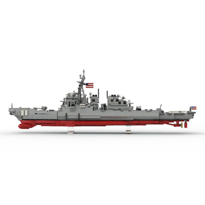 DDG 51 Arleigh Burke Building Kit | Flight I version | LEGO-Compatible MOC - 1