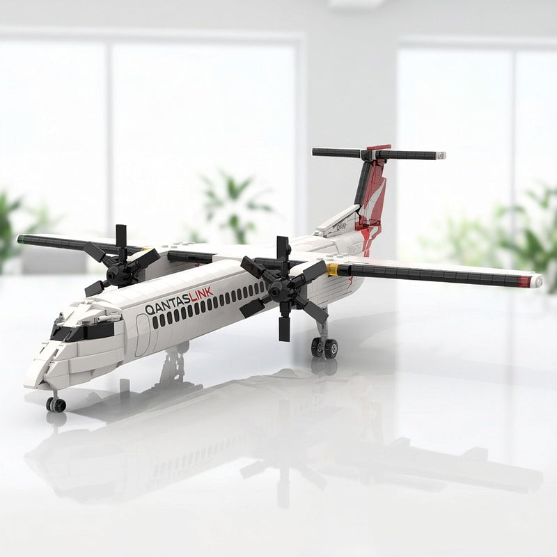 De Havilland Dash 8 Q400 Regional Turboprop Airliner MOC Building Kit - 3