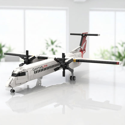 De Havilland Dash 8 Q400 Regional Turboprop Airliner MOC Building Kit - 3