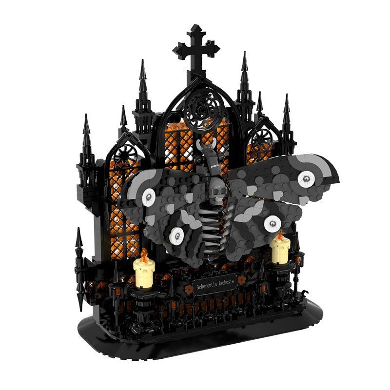 Death's-Head Hawkmoth MOC Building Kit | Gothic Insect Display - 3