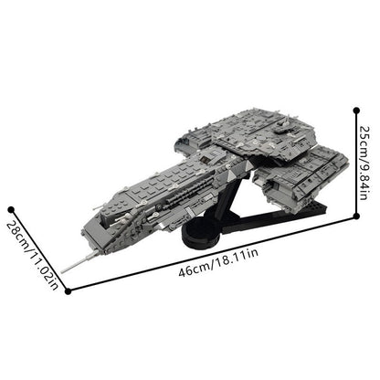 Deep Space Battle Carrier Midi Scale Building Kit | LEGO-Compatible MOC - 3