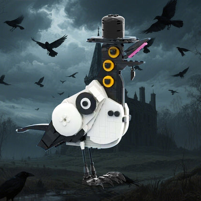 Demonic Magpie Fantasy Bird MOC Building Kit - 3