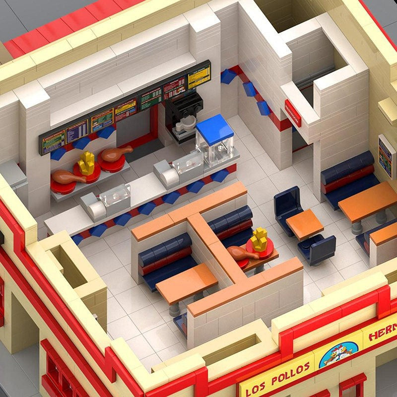 Desert Chicken Fast-Food Restaurant Modular Building Kit | LEGO-Compatible MOC - 6