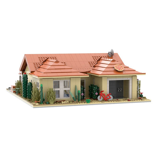 Desert Crime Drama Family House MOC Building Kit | LEGO-Compatible MOC - 2