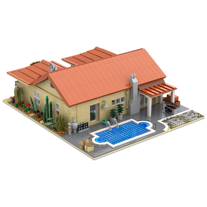 Desert Crime Drama Family House MOC Building Kit | LEGO-Compatible MOC - 5