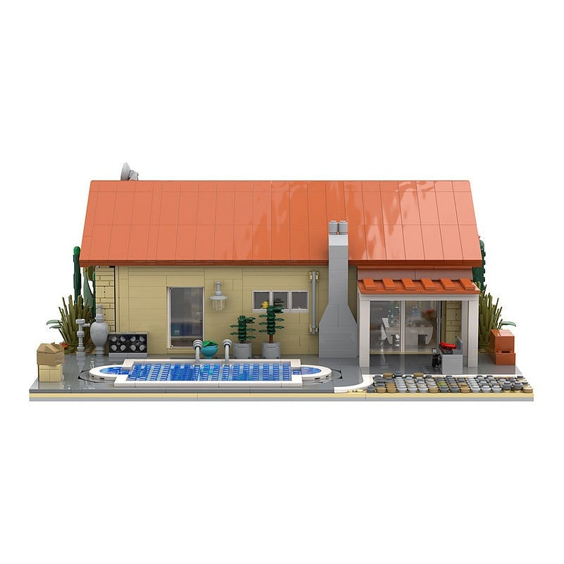 Desert Family House MOC Building Kit | Cinematic Residential Diorama Model - 5