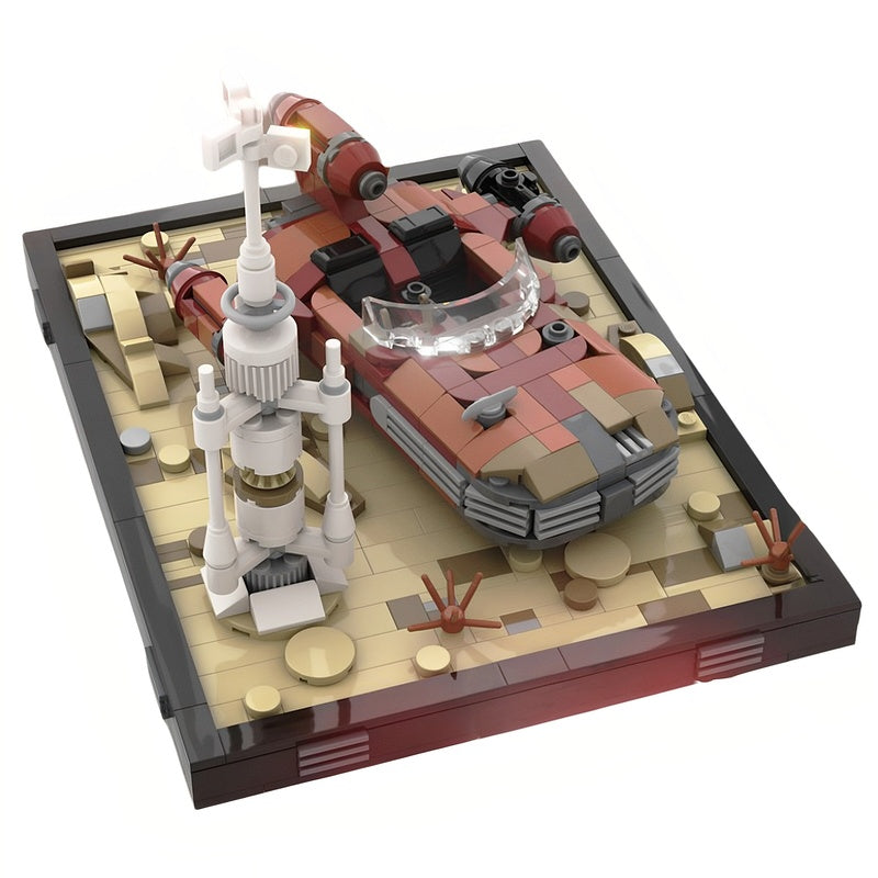 Desert Hover Speeder & Moisture Tower Diorama MOC Building Kit - 4