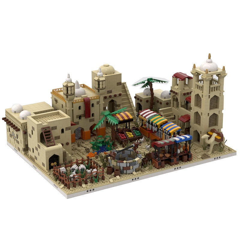 Desert Settlement MOC Building Kit | Fantasy Architecture Diorama - 1