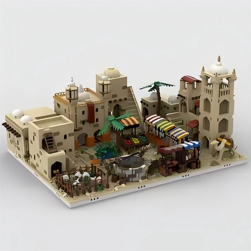 Desert Settlement MOC Building Kit | Fantasy Architecture Diorama - 2