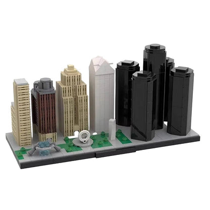 Detroit Michigan Skyline MOC Building Kit | City Architecture Model - 1