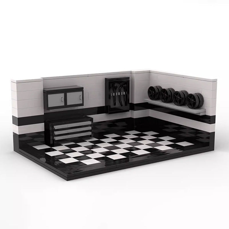 Display Garage MOC Building Kit | Automotive Showcase Workshop - 1