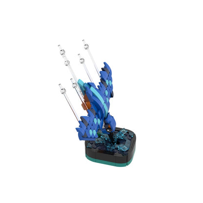 Diving Kingfisher MOC Bird Display Model Building Kit - 3